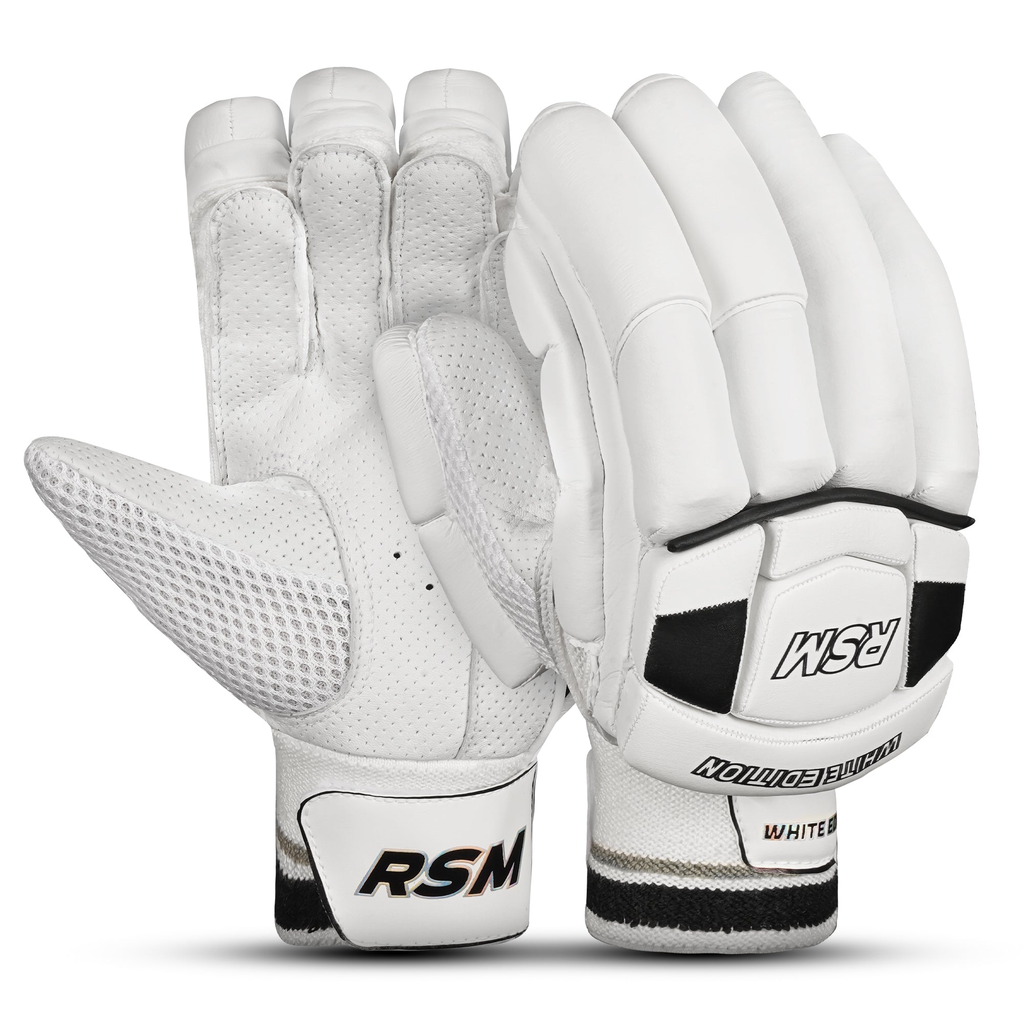 RSM White Edition Cricket Batting Gloves Men Size