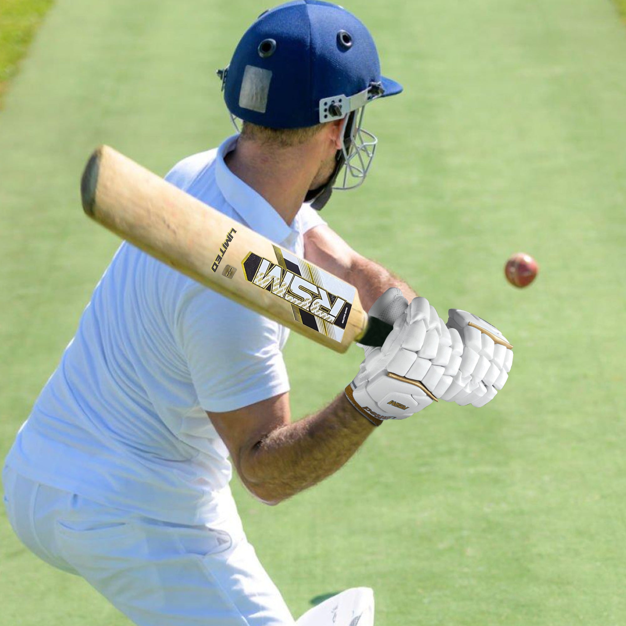 RSM Gold Limited Edition Batting Gloves Standard Size