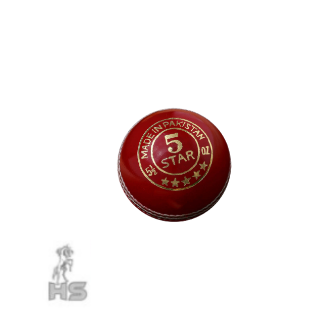 HS 5 Star Cricket Ball (Red)