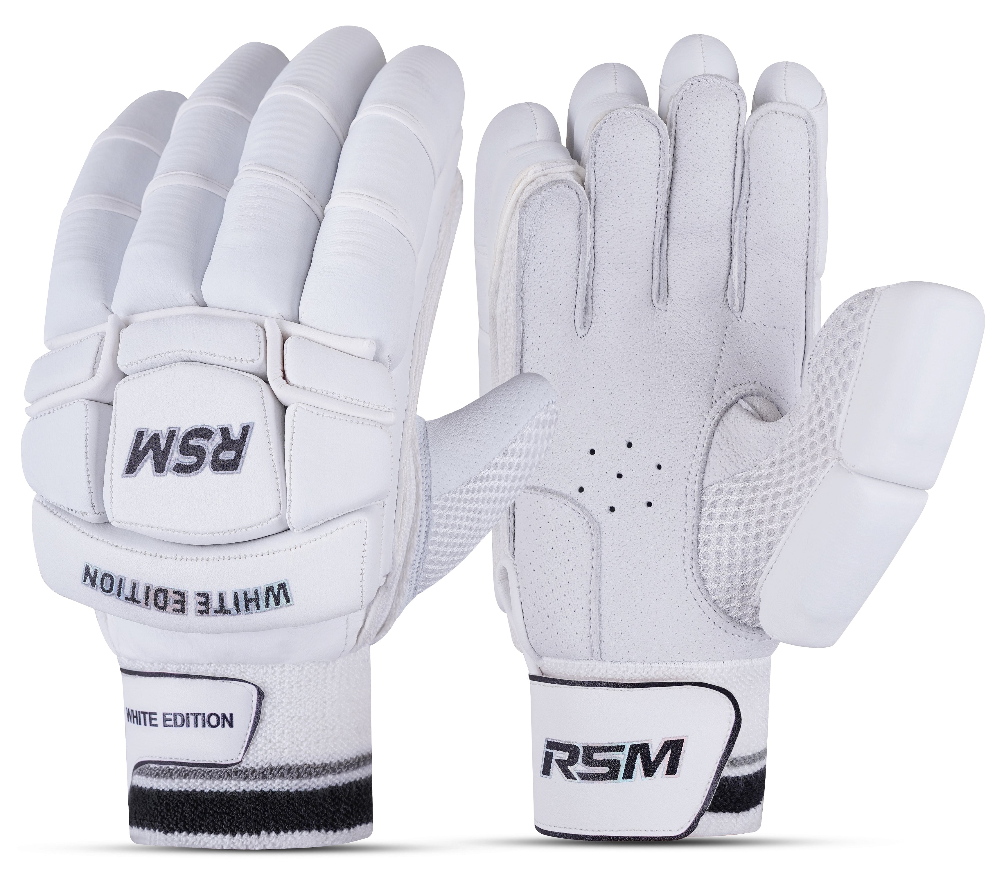 RSM White Edition Cricket Batting Gloves Men Size