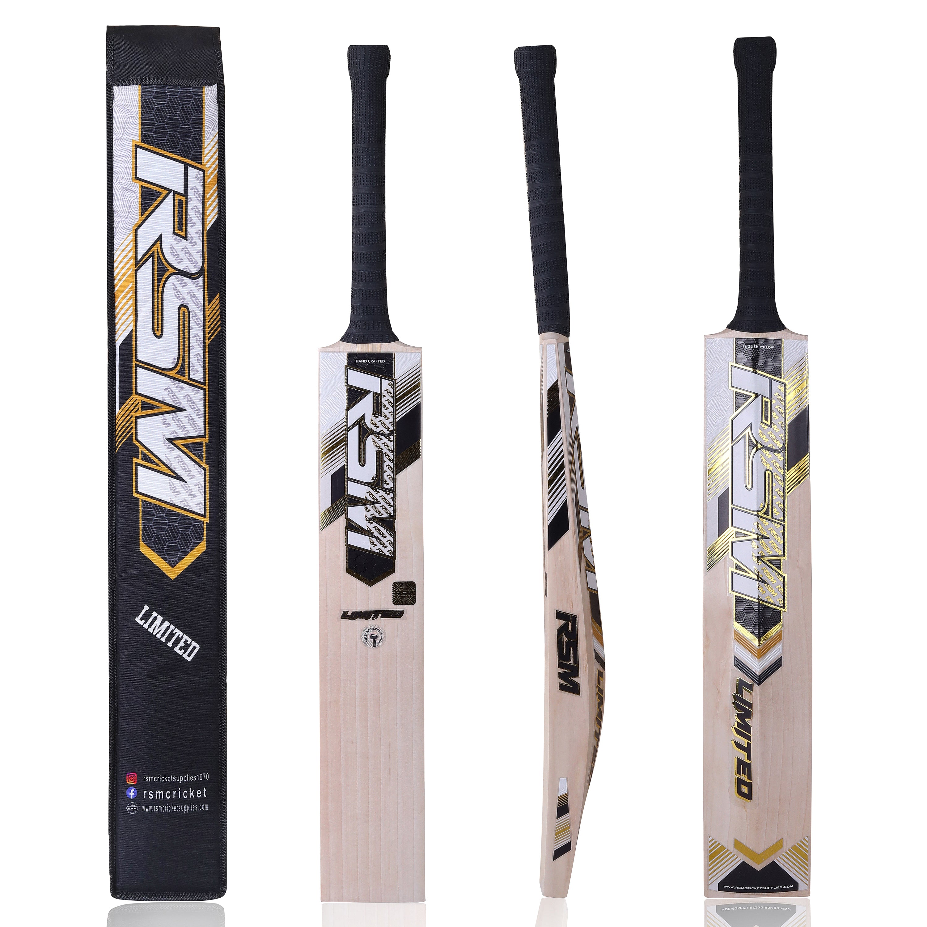 RSM GOLD LIMITED ENGLISH WILLOW SHORT HANDEL BAT