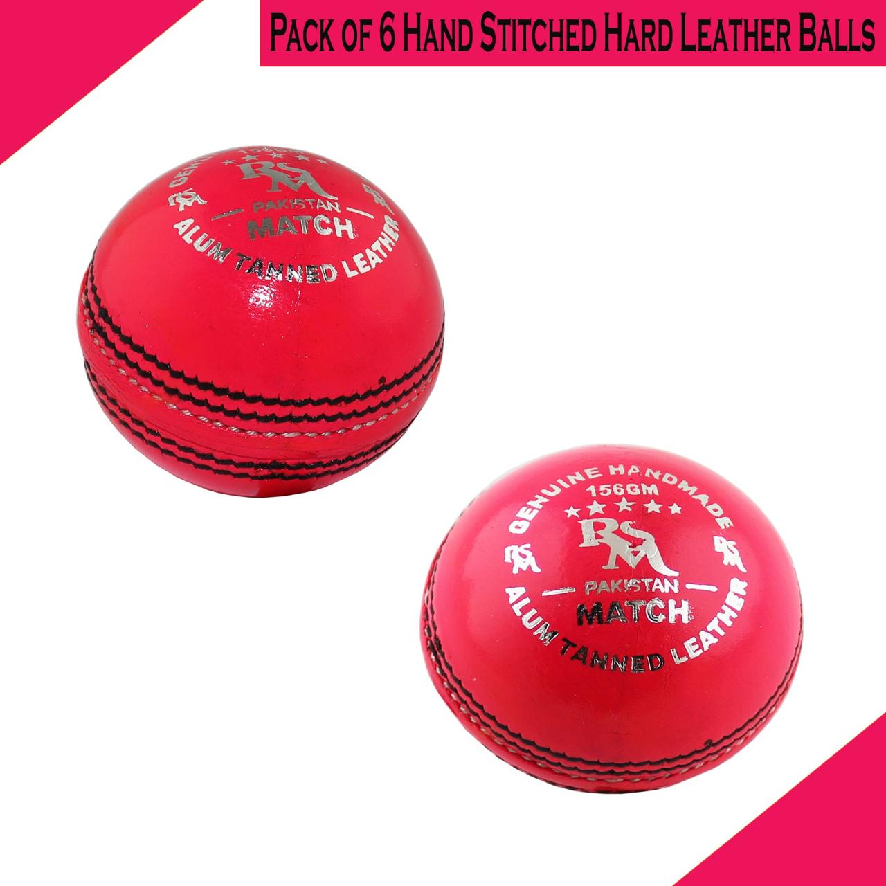 RSM Match Quality Cricket Balls Red Color Pack of 6