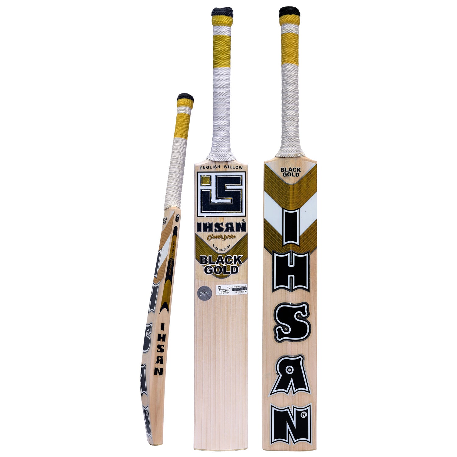 Ihsan English Willow Cricket Bat – Black Gold