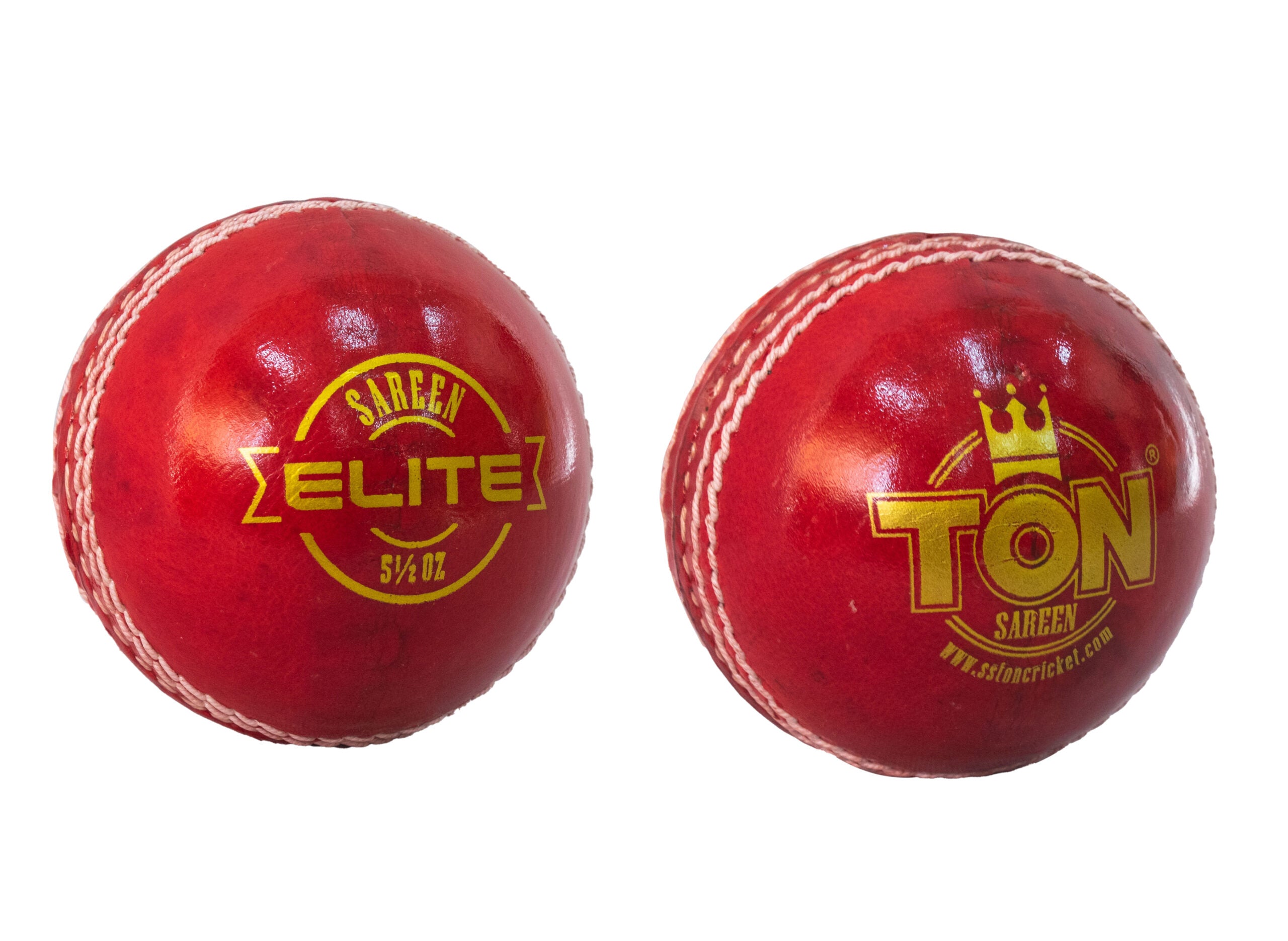 SS TON Elite Cricket Leather Ball (2 pieces)