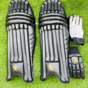 RSM CRICKET BATTING LEG GUARDS BLACK COLOR