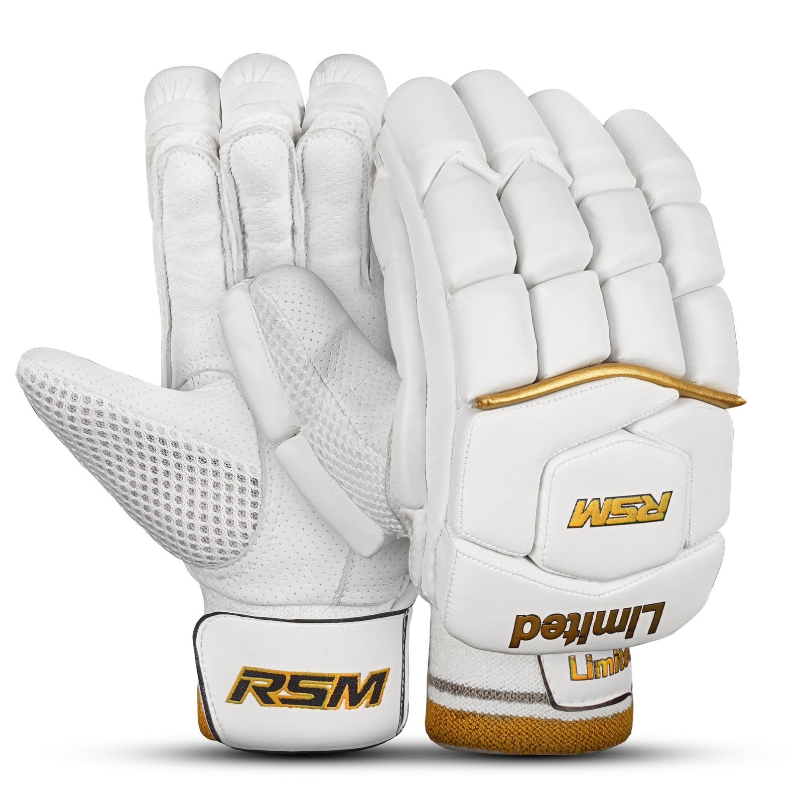1_f3dfb4d3-de89-4794-90b1-6af3f46f9735.jpg RSM Gold Limited Edition Batting Gloves Standard Size