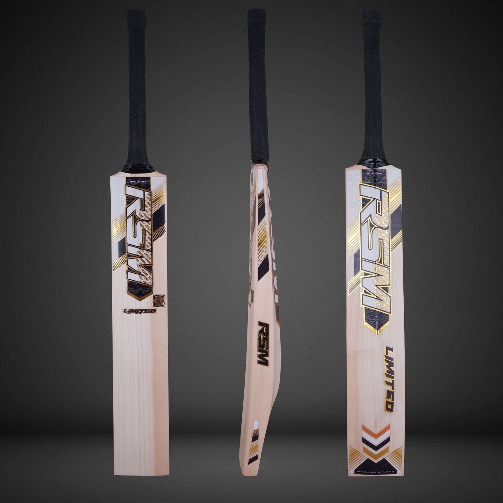 61ba110e-4b3f-4e9d-8941-6ee274eeb277.jpg RSM GOLD LIMITED ENGLISH WILLOW SHORT HANDEL BAT - Image 3