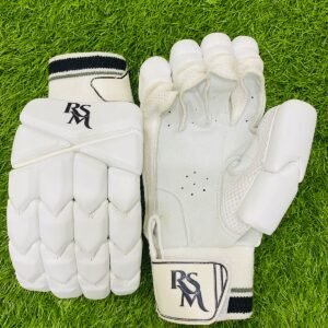 RSM Cricket Batting Gloves Black & White Color