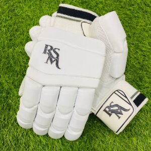 RSM Cricket Batting Gloves Black & White Color Men Size